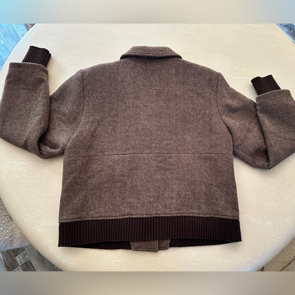 NEW FAVORITE DAUGHTER the city bomber jacket in chocolate herring - Picture 9 of 11
